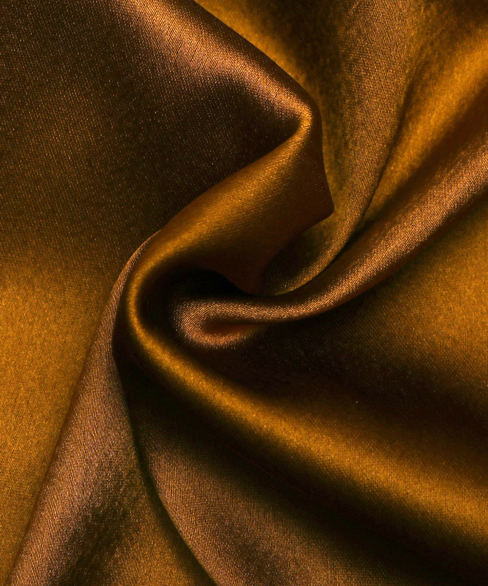 Brown Colour Plain Satin Fabric