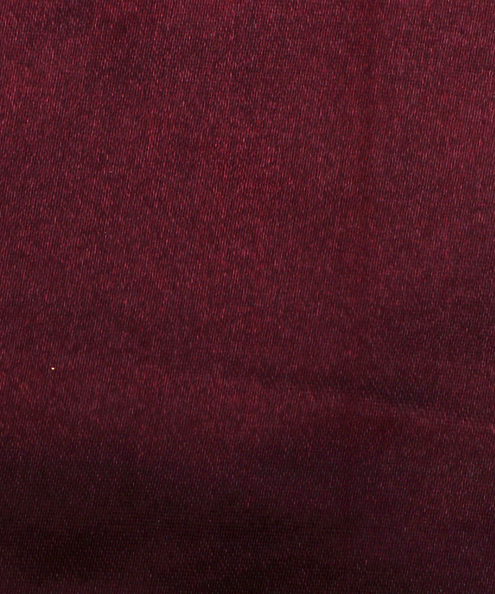 Dark Maroon Colour Plain Satin Fabric