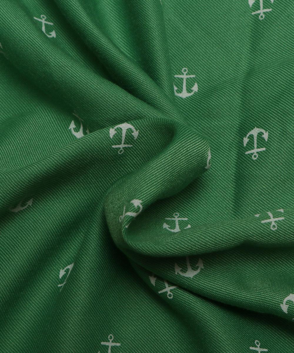 green and white arrow print denim fabric b108 6026