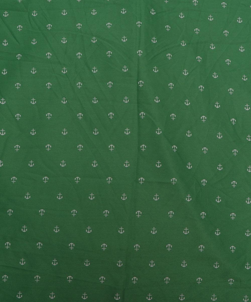 green and white arrow print denim fabric b108 6026