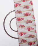 White Colour Bagh Print Floral Hand Block Print Cotton Fabric