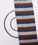 Off-White Colour Stripe Print Cotton Fabric