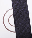 Dark Grey Colour Floral Print Cotton Dobby Fabric