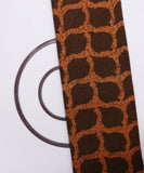 Mustard Colour Leaf Pattern Cotton Jacquard Fabric