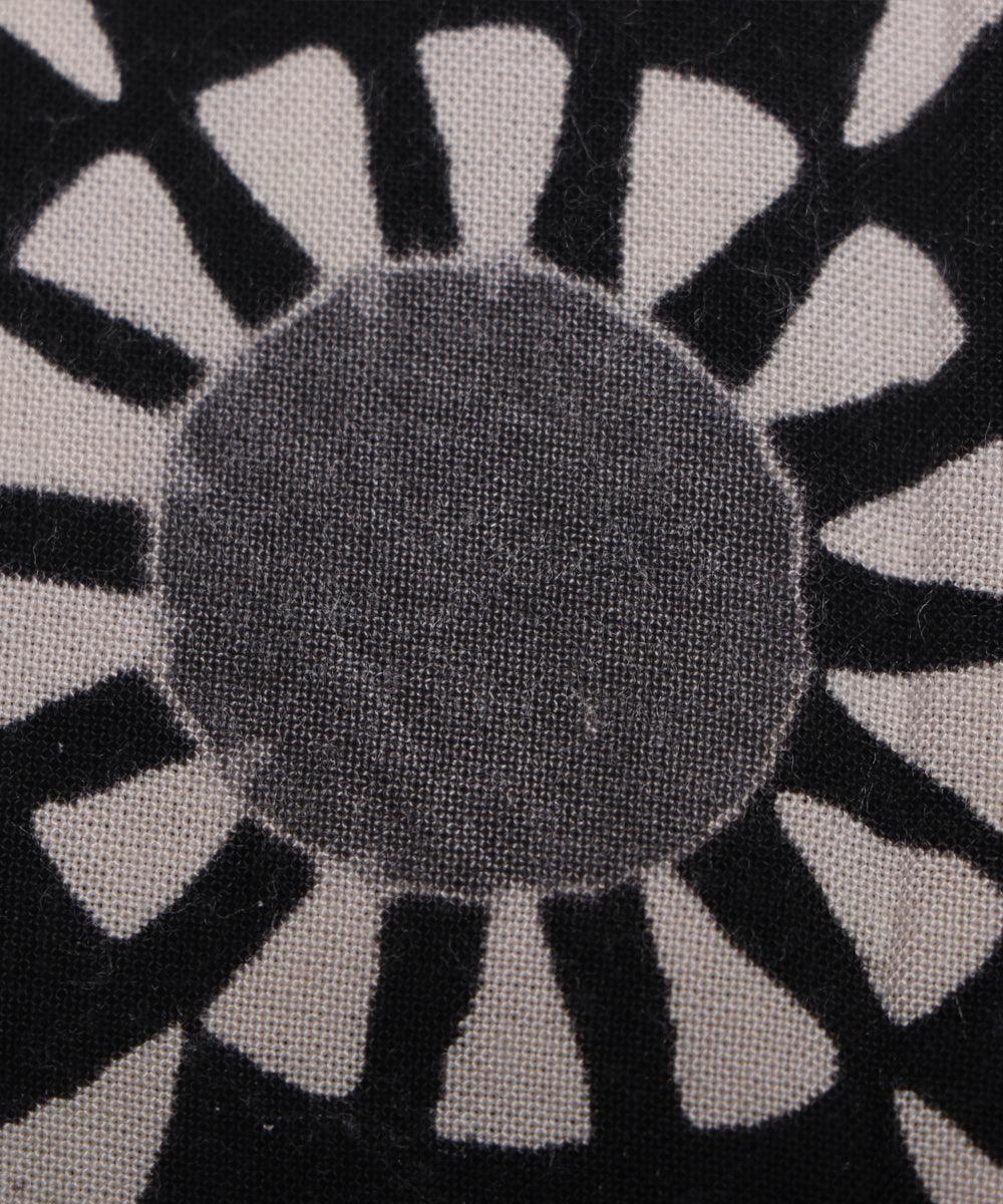 black and white monochrome geometry print rayon fabric