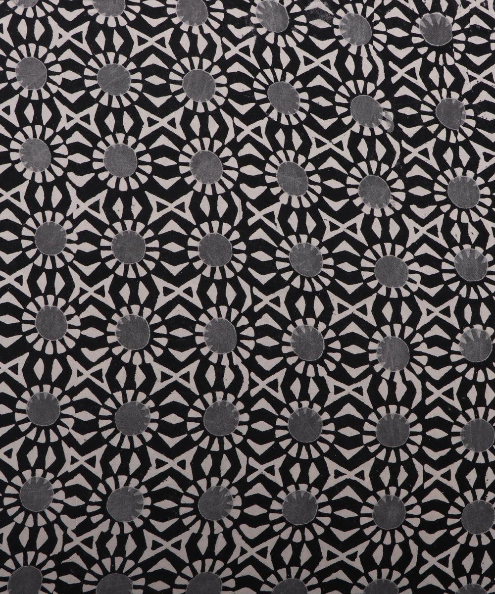 black and white monochrome geometry print rayon fabric