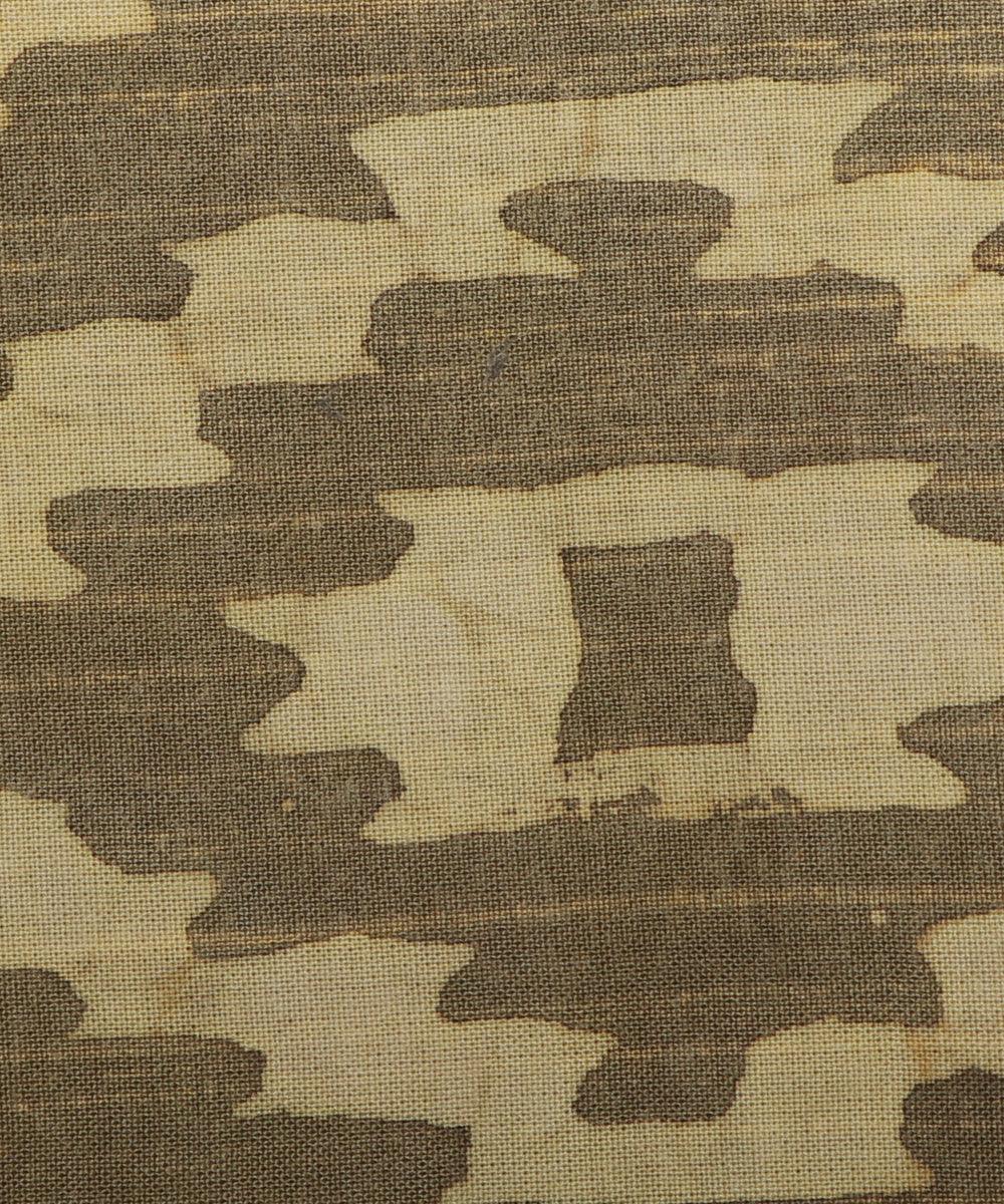 khaki abstract print rayon fabric