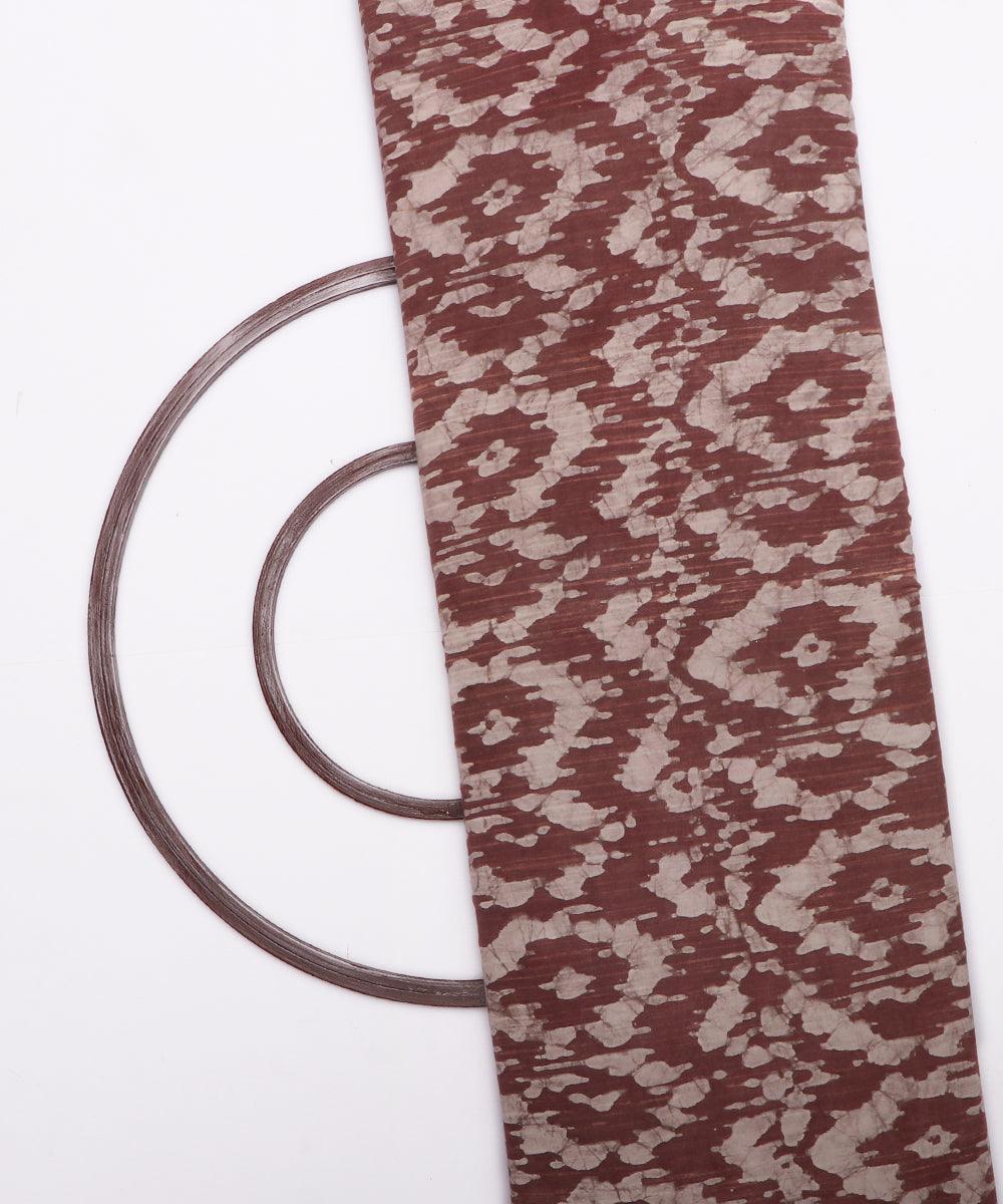 mauve batik print rayon fabric