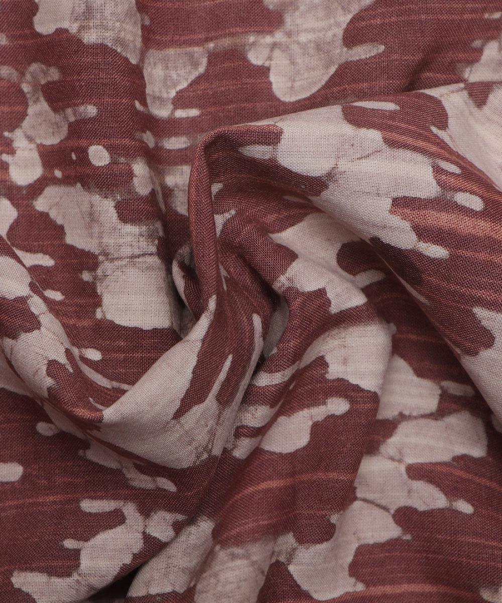 mauve batik print rayon fabric