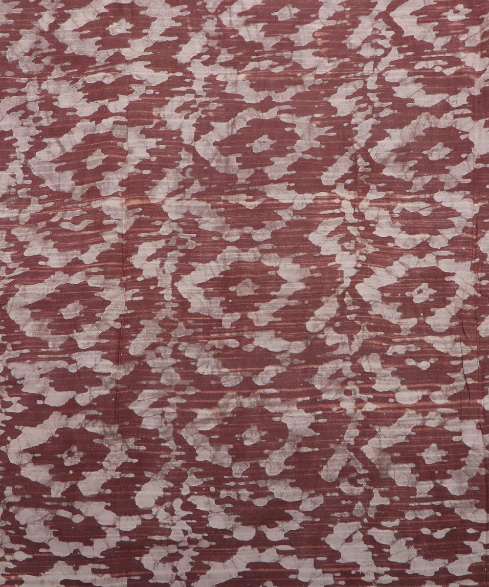 mauve batik print rayon fabric