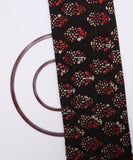 Black Colour Bagh Print Rayon Fabric