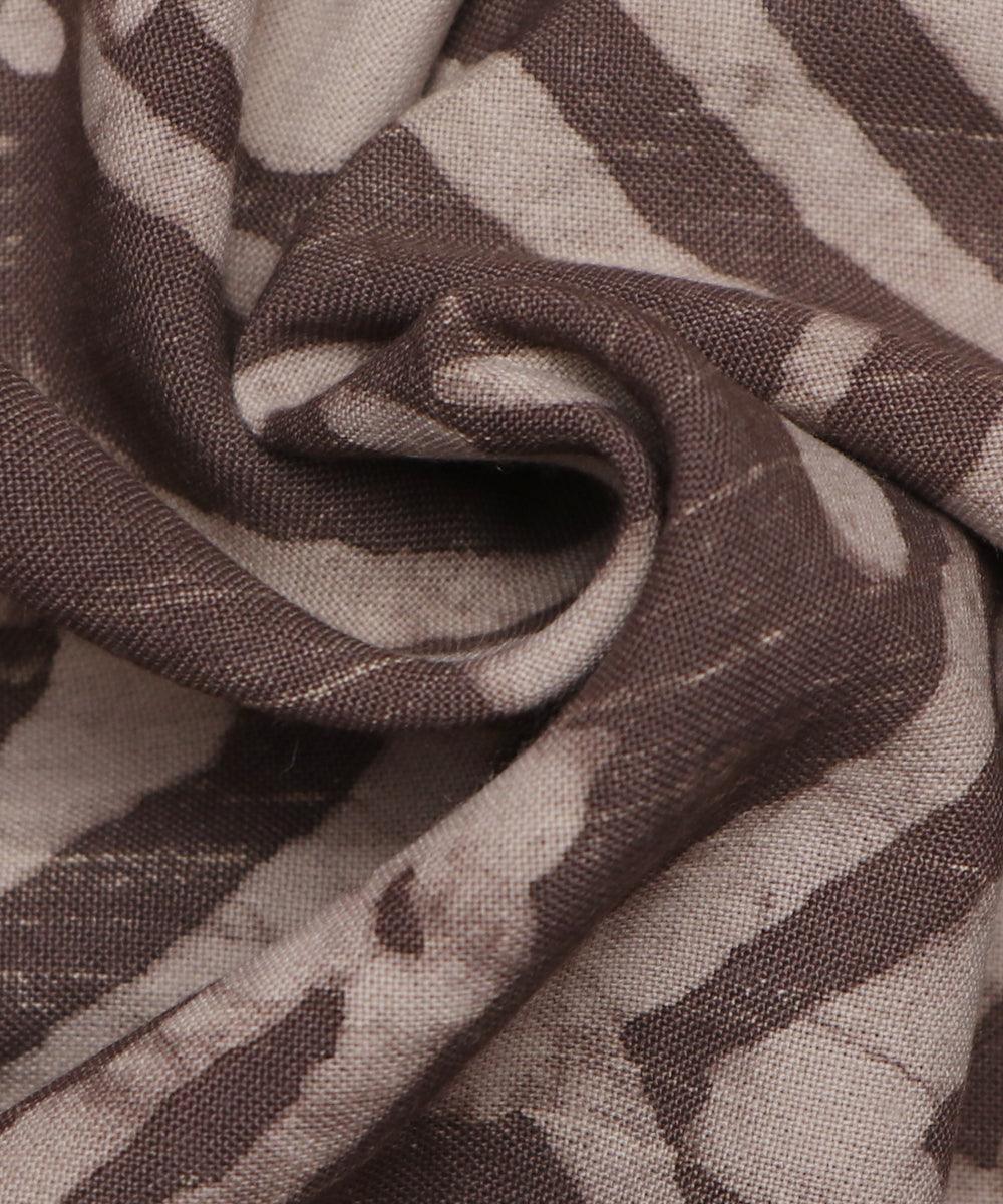 grey and off white batik print rayon fabric