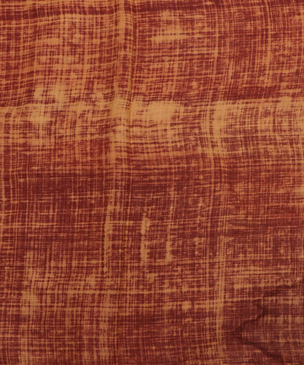 rust dry brush print rayon fabric