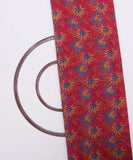 Pink Yellow Blue Floral Print Chanderi Fabric