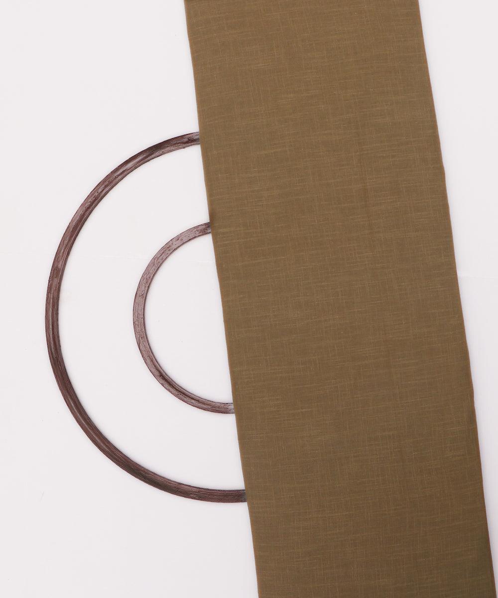 burly wood plain slub cotton fabric