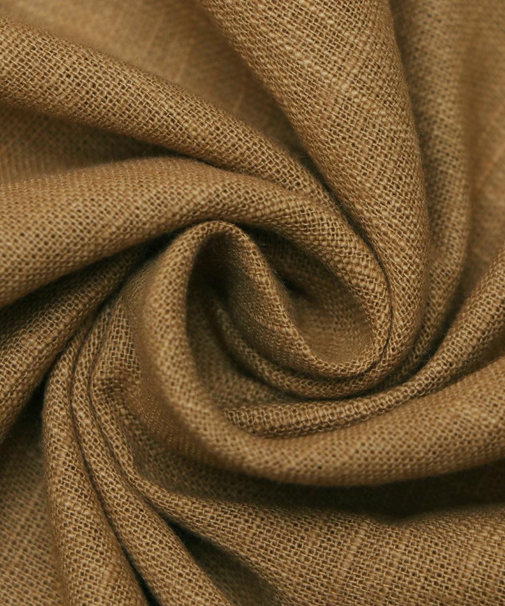 burly wood plain slub cotton fabric