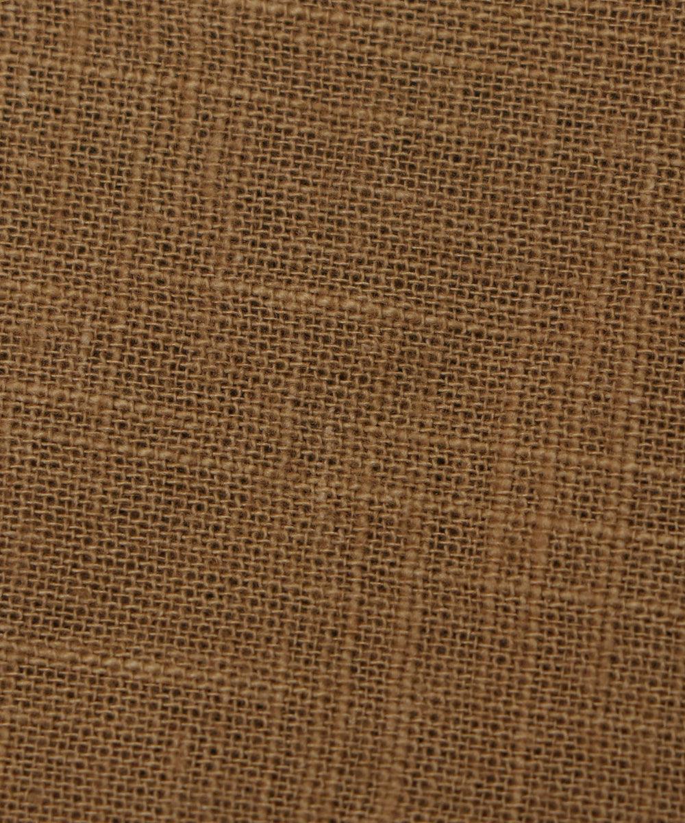 burly wood plain slub cotton fabric