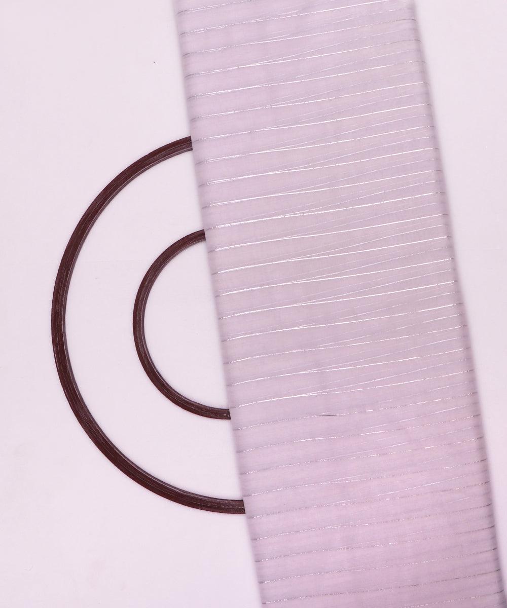 white silver dyeable lurex chiffon fabric