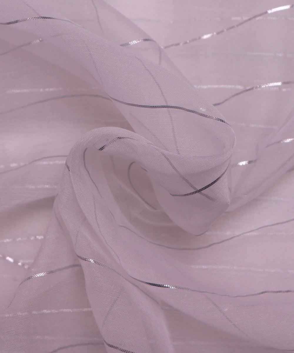 white silver dyeable lurex chiffon fabric