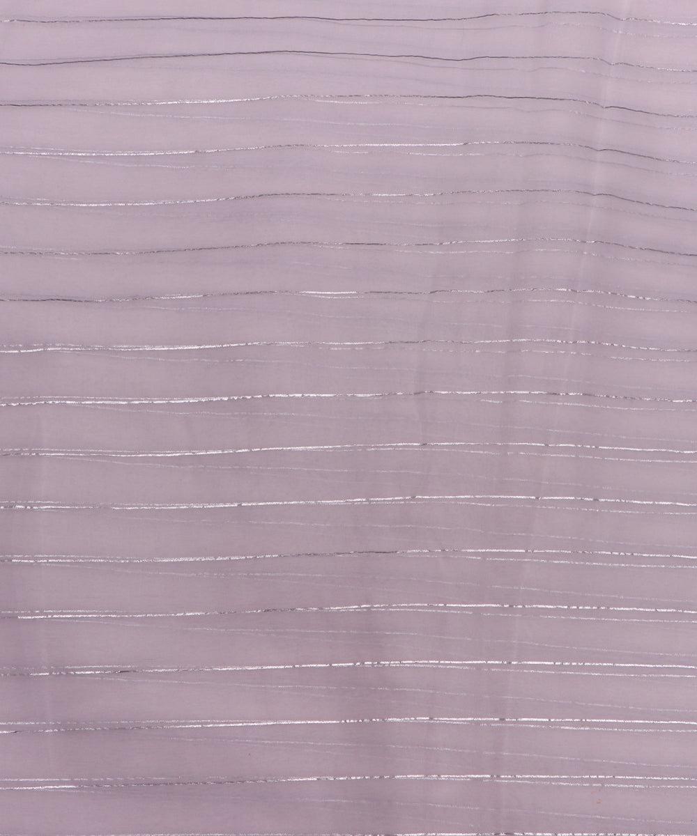 white silver dyeable lurex chiffon fabric