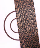 Black Colour Floral Banarasi Brocade Silk Fabric