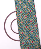 Cyan Colour Patola Print Silk Fabric