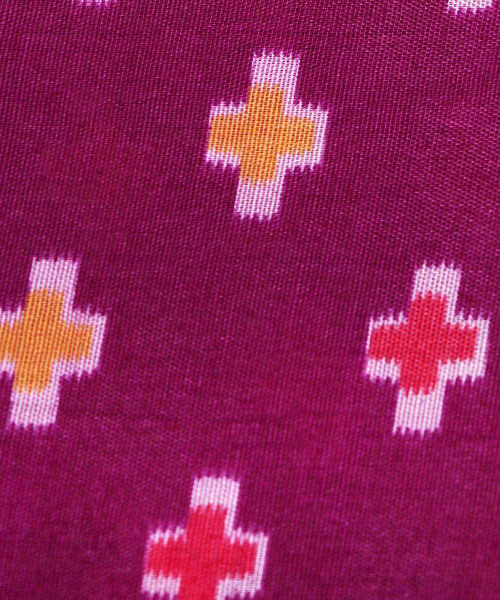 wine orange patola print silk fabric