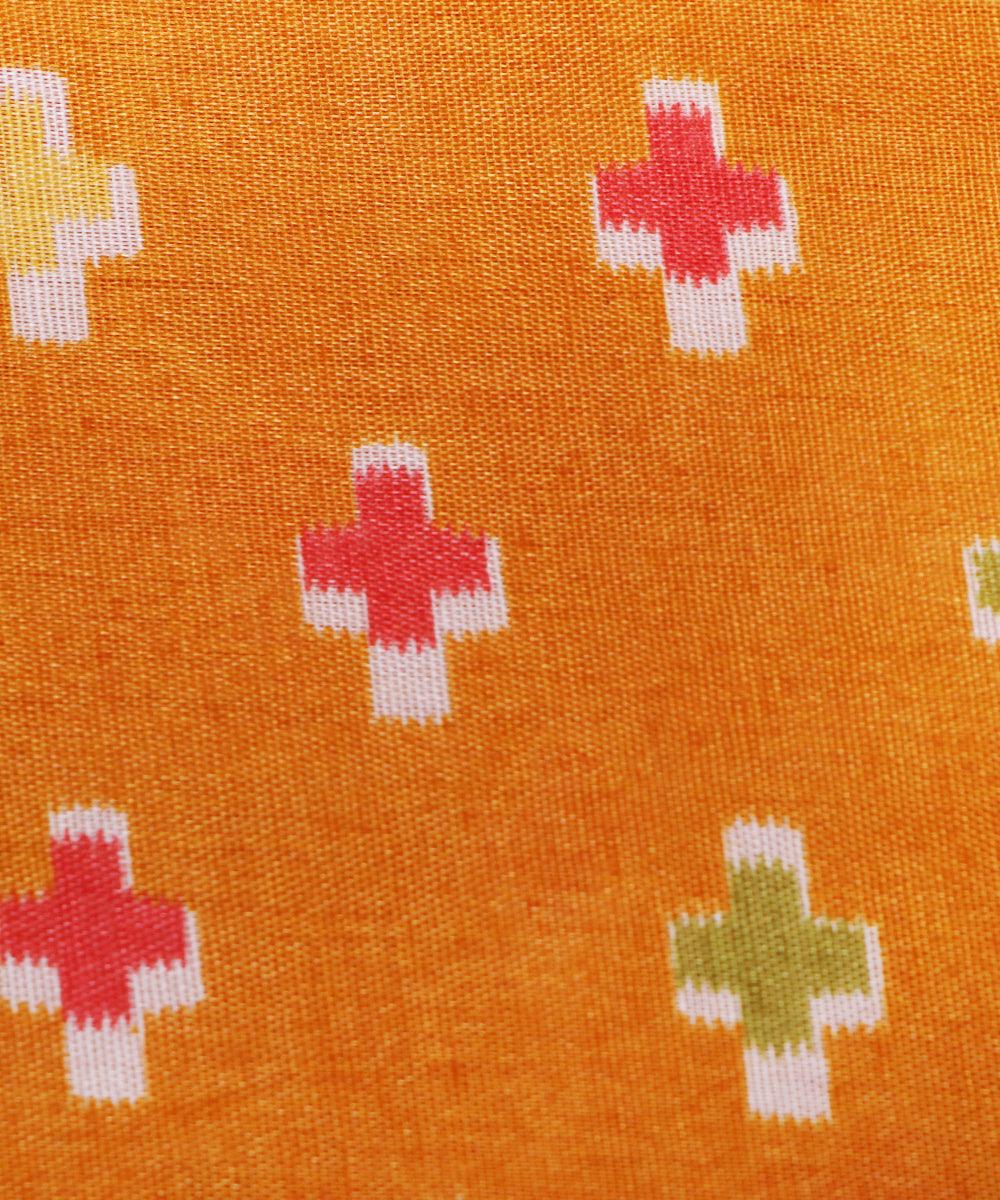 mustard yellow green red patola print silk fabric