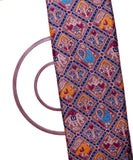 Brown Colour Yellow Patola Print Silk Fabric