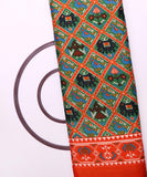 Green Colour Patola Print Silk Fabric