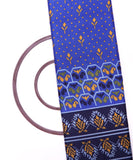 Royal Blue Colour Patola Print Silk Fabric