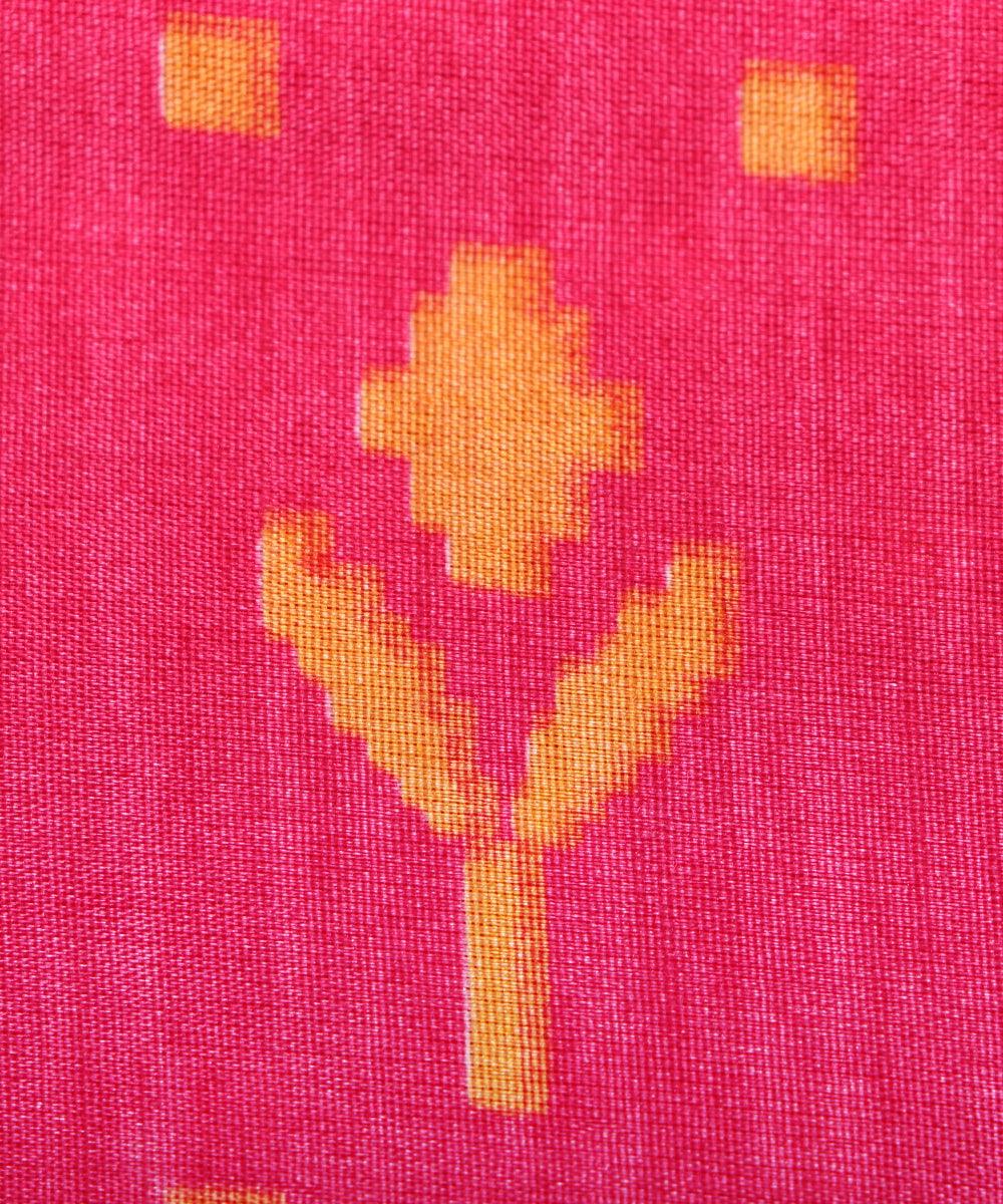 hot pink yellow green maroon patola print silk fabric
