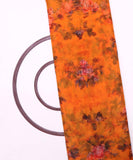 Yellow Colour Flower Print Organza Fabric