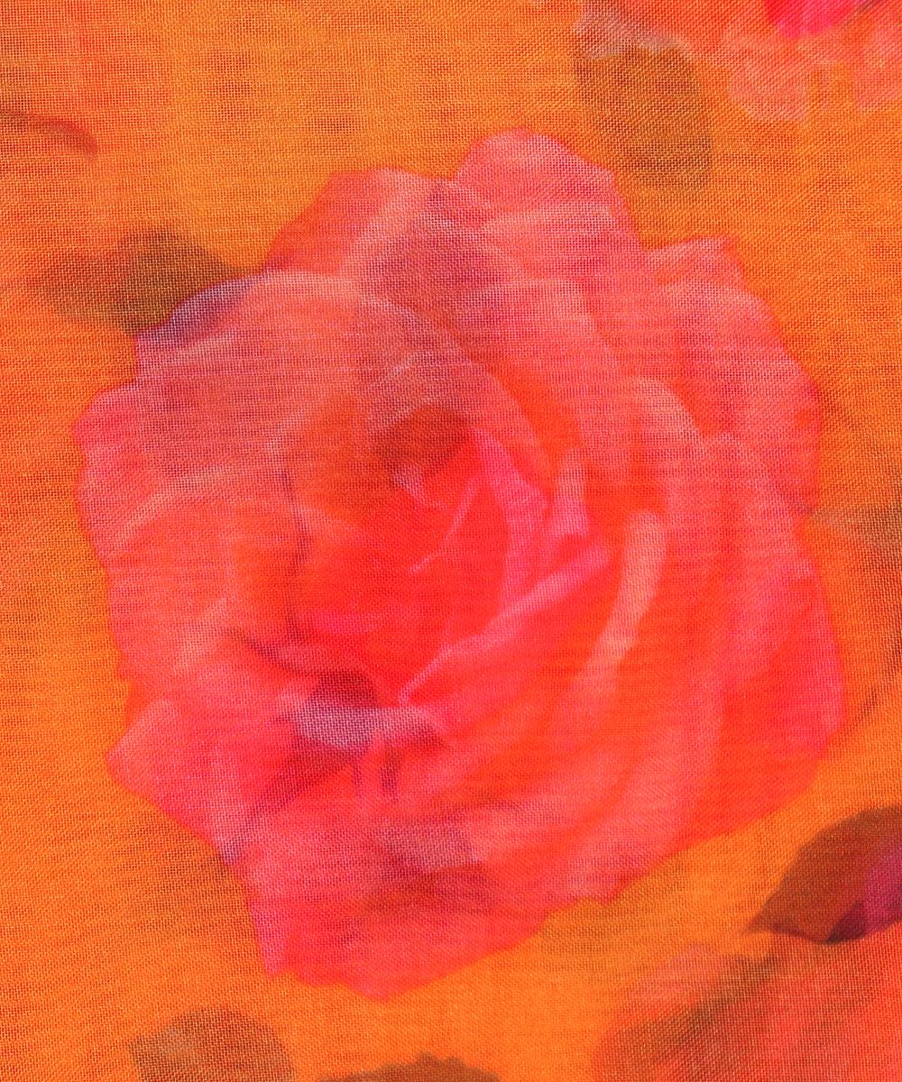 Pure, Embroidered, Floral, Silk Organza Fabric
