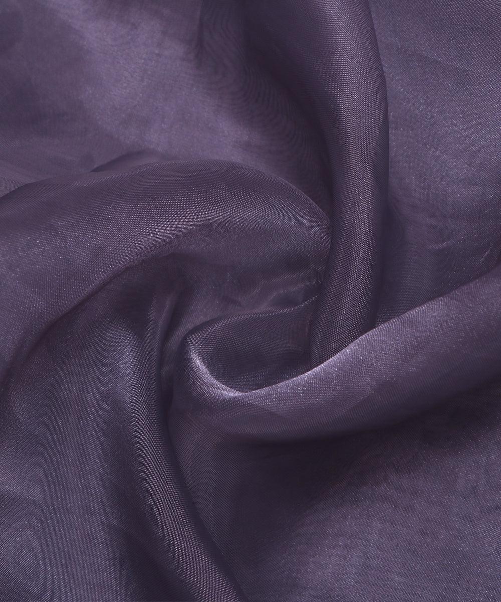 grey plain tissue organza fabric
