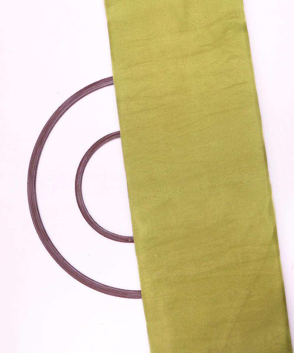 light green plain tissue organza fabric