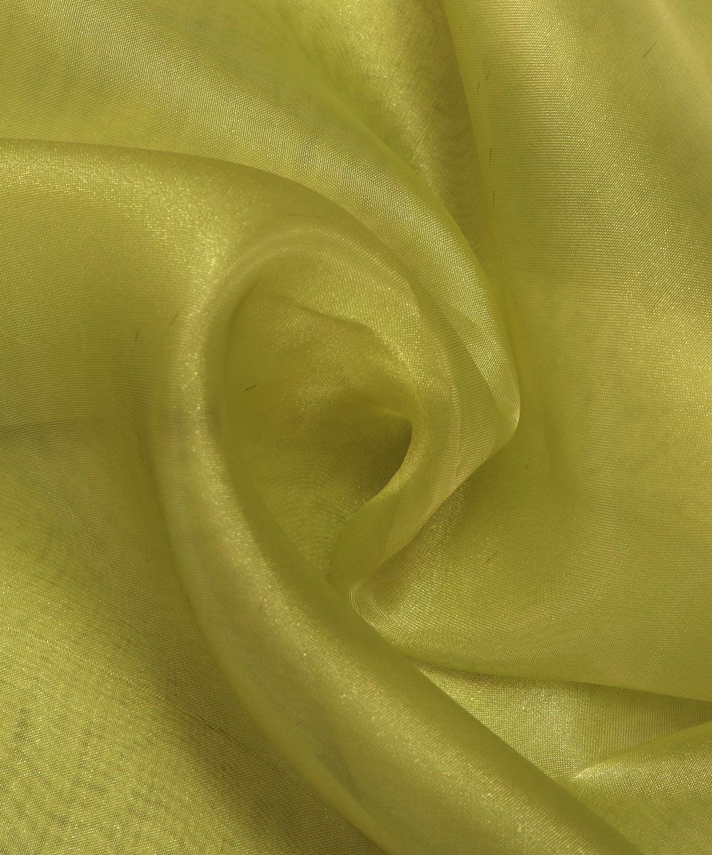 light green plain tissue organza fabric