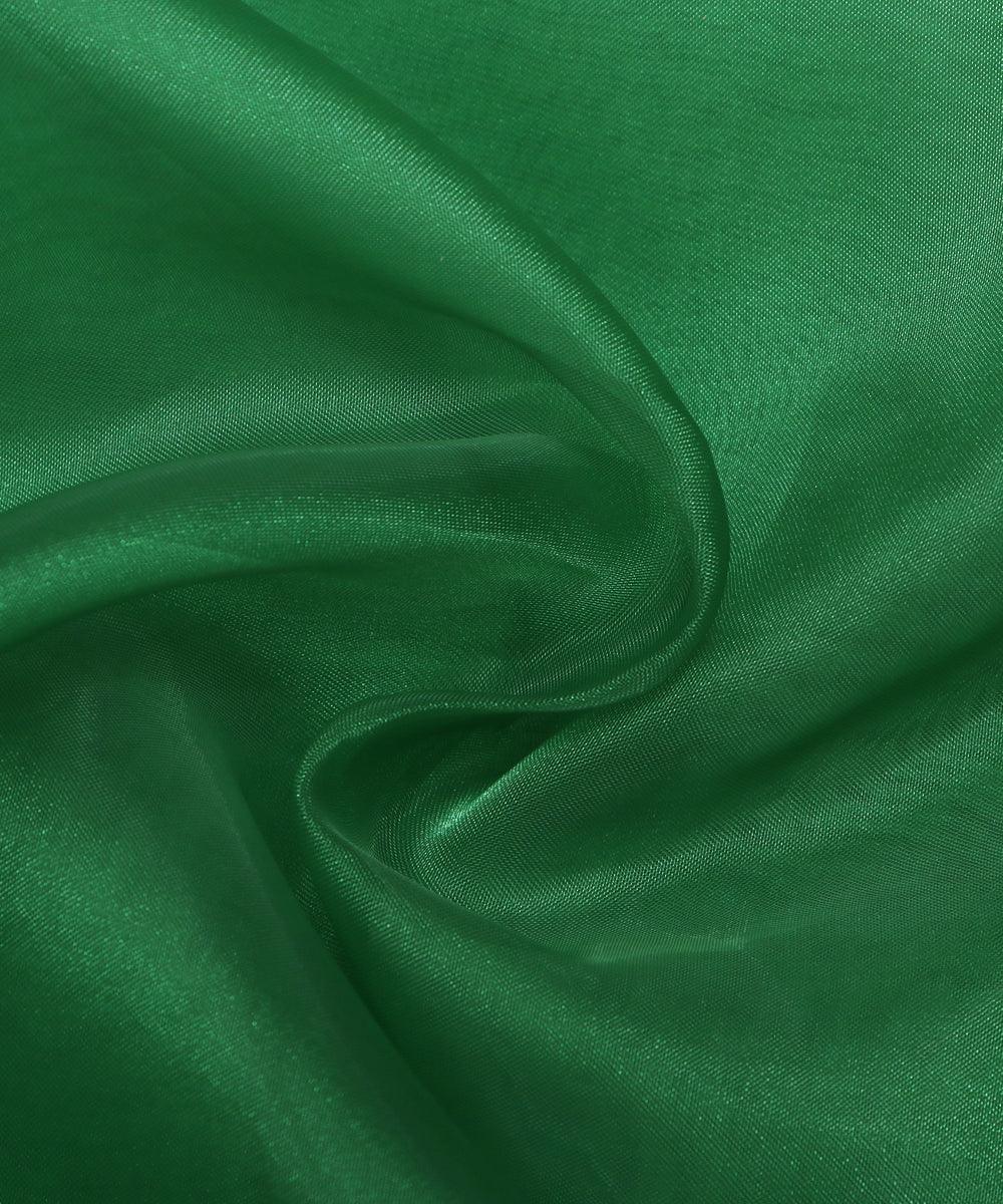 green plain tissue organza fabric