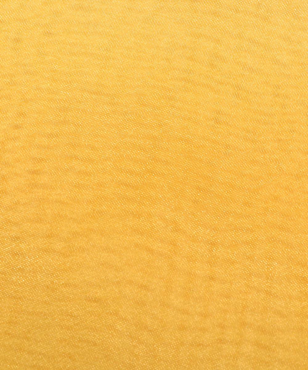 yellow plain tissue organza fabric