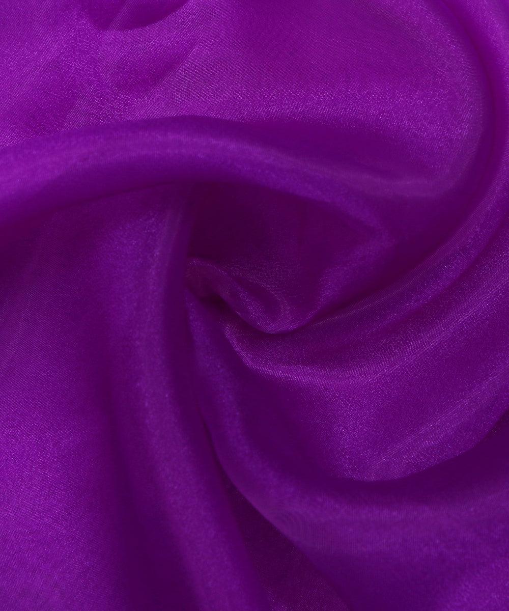 purple plain tissue organza fabric