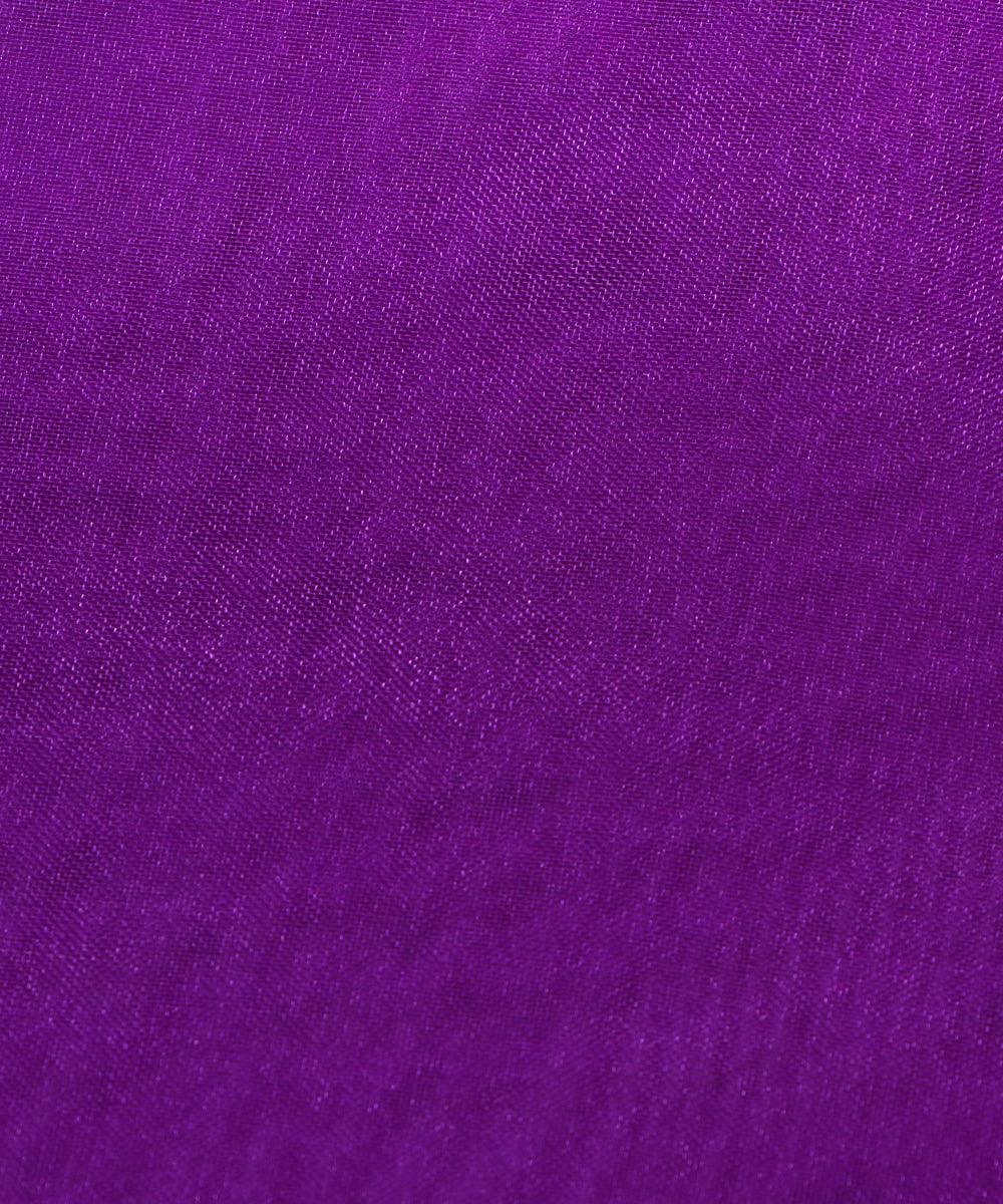 purple plain tissue organza fabric