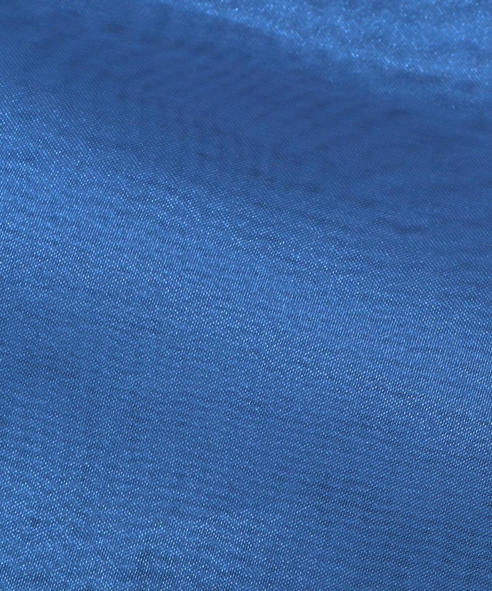 blue plain tissue organza fabric