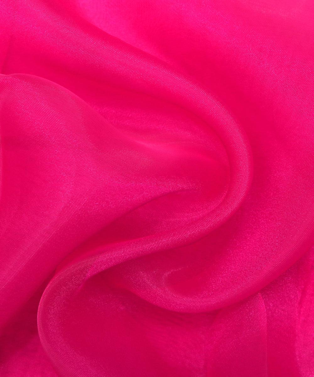 Pure, Embroidered, Floral, Silk Organza Fabric