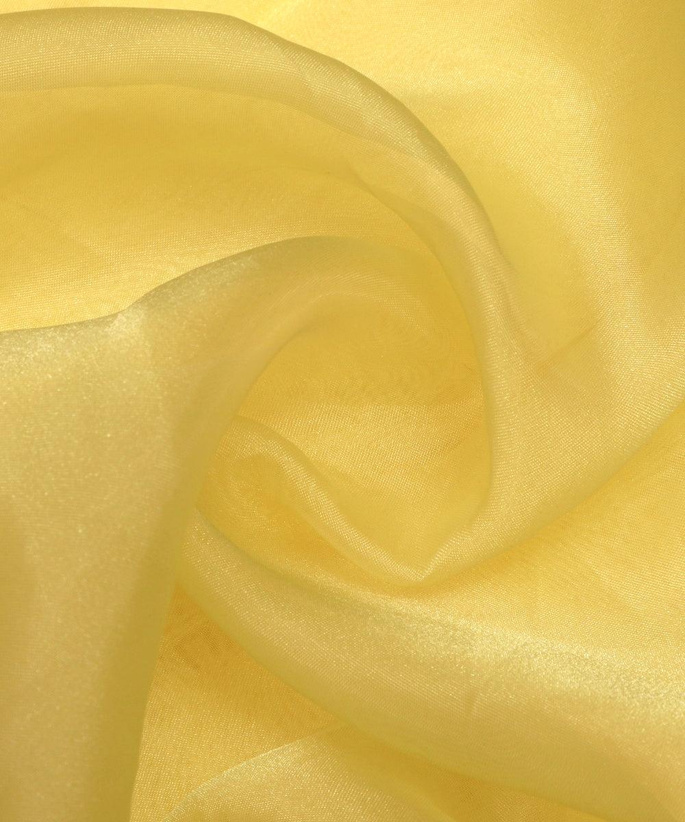light yellow plain tissue organza fabric