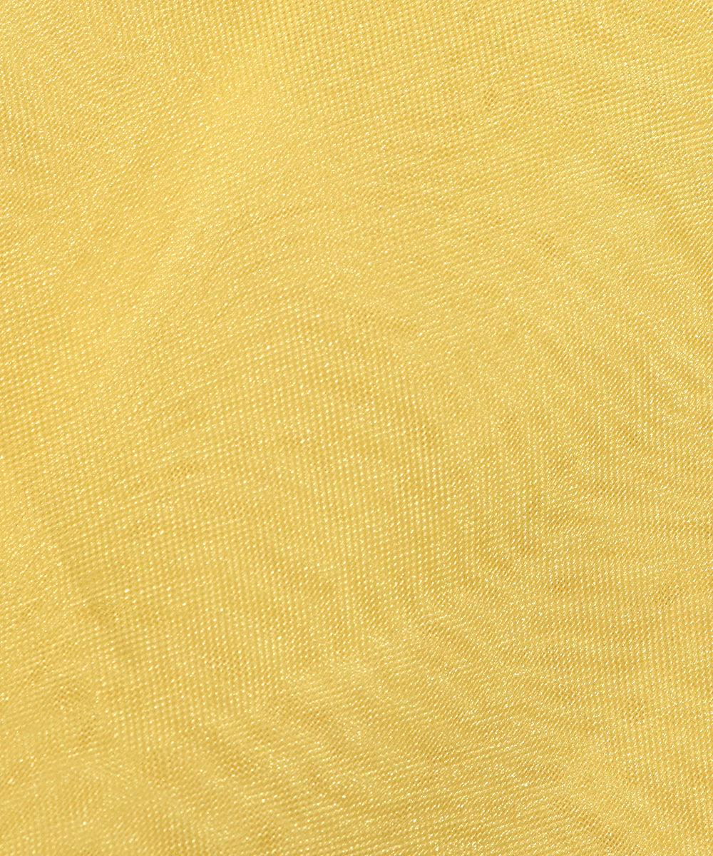 light yellow plain tissue organza fabric