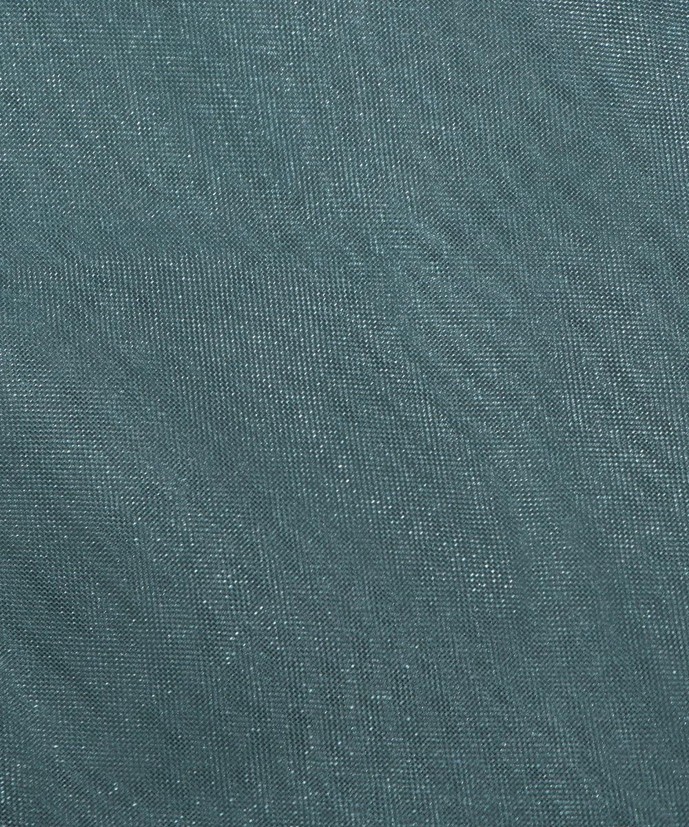 rust green plain tissue organza fabric