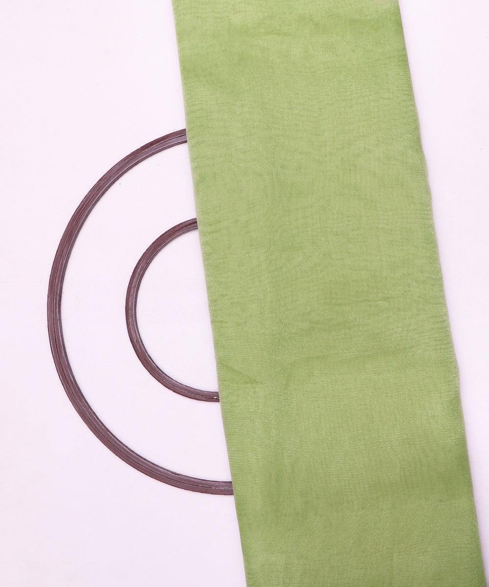 lime green plain tissue organza fabric