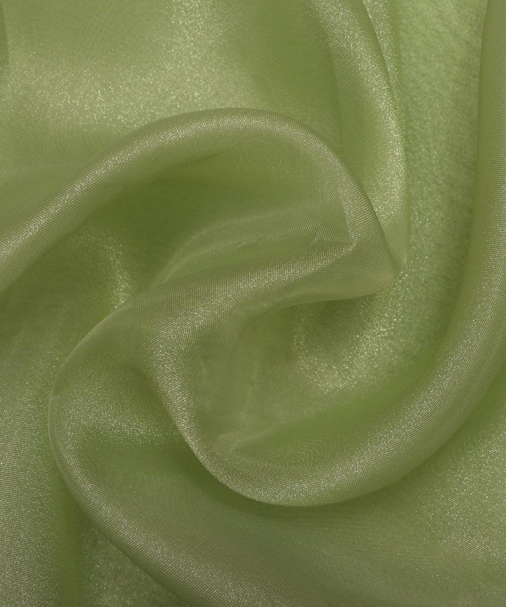 lime green plain tissue organza fabric