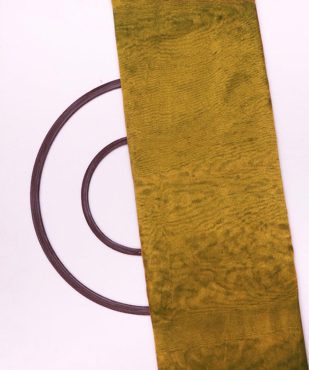 metallic green plain tissue organza fabric