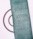 Green Silver Foil Pleated Satin Lycra Fabric